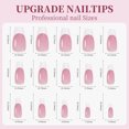 thumbnail image 2 of 9 Colors French Gel Nail Tips Pre-applied Base Coat & Tip Primer Pre-made French Nails Soft Gel Tips 15 Sizes Fake Nails False Nail Tips for Nail Art DIY, 2 of 7