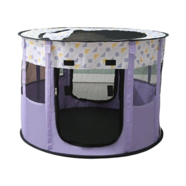 Tienda de juegos portátil para mascotas, tienda de juegos plegable para gatos, corral para perros y gatos, corral para viajes, viajes, camping al aire libre Púrpura
