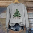 thumbnail image 2 of Womens Crew Neck Pullover Sweater Blouses ，Womens Xmas Graphic Sweatshirt Tops Christmas Tree Print Sweatshirt Fall Casual Trendy Sweatshirt Hooded Pullover Tops, 2 of 7