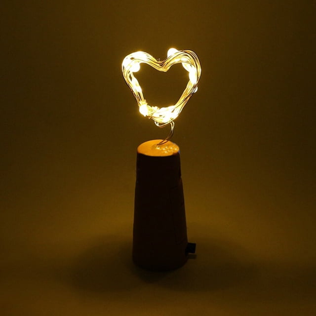 2M 20leds Battery Powered Bottle Bottle cork string light Cork Silver Wire String Lights with Batteries Home Decor