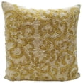 thumbnail image 1 of The HomeCentric Toss Pillow Covers, Decorative Gold Pillow Covers For Couch Pack of 2, 16x16 inch (40x40 cm), Silk Throw Pillow Covers, Abstract, Ribbon Embroidery, Designer Pillow - Magnificent Awe, 1 of 4