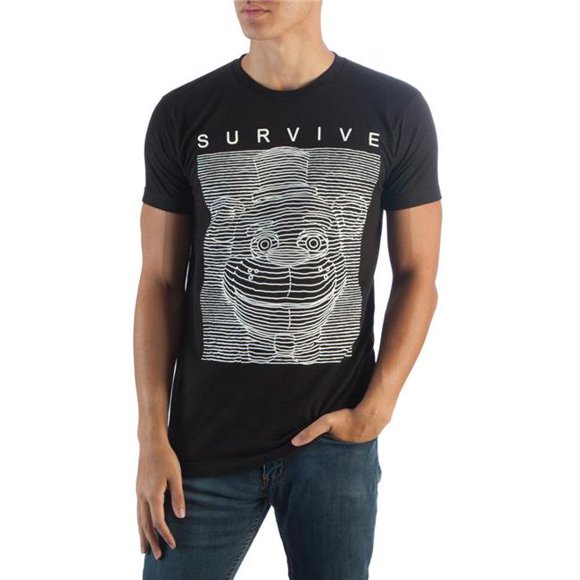 Five Nights at Freddys TS4PS1FNF04RE00 T-Shirt Noir pour Homme à Haute Densité avec Graphique - 2TG - 100 pour Cent Coton