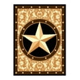 thumbnail image 1 of Furnish My Place Indoor Texas Western Star Rug with Jute Backing - 2 ft. x 4 ft., Star Gold Cowboy, Area Rug for Living Room, Bedroom, Hallway, 1 of 1
