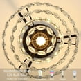 thumbnail image 4 of Luupyia Black Crystal Pendant Light, Adjustable 47.24" Modern Raindrop Chandelier, Small Hanging Light Fixture for Hallway, Bedroom, Kitchen Island, E26 Base, 4 of 5