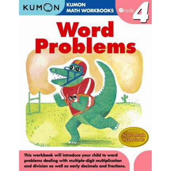 Pre-Owned Kumon Grade 4 Word Problems, Kumon Math Workbooks by Kumon Publishing (Paperback), Education, English