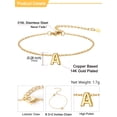 thumbnail image 5 of U7 Personalized 14K Gold Plated Initial A Bracelet for Women Teens Letter Charm Bracelet for Graduation Birthday Gift to Girlfriend Mother Wife, 5 of 7