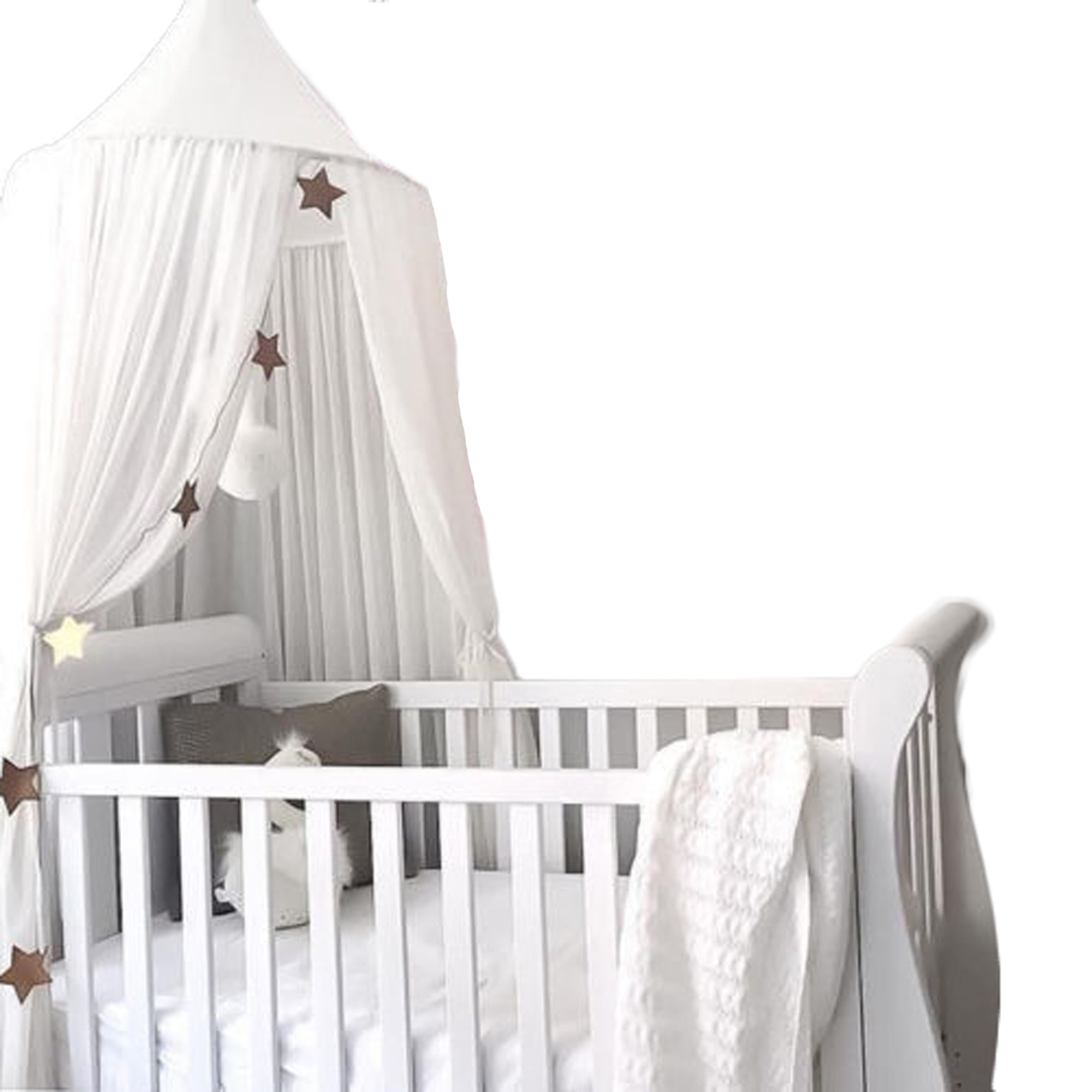 cot canopy with fairy lights