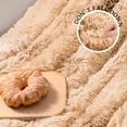 thumbnail image 3 of Exclusivo Mezcla Fuzzy Faux Fur Throw Blanket, Reversible Shaggy Sherpa Fleece Blankets,Fluffy Plush Warm Throws for Couch, Bed, 50x60 Inches, Gradient Camel, 3 of 8