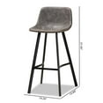 thumbnail image 7 of Bowery Hill Grey and Brown Metal Bar Stools (Set of 2), 7 of 7