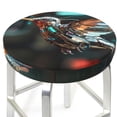 thumbnail image 3 of Cauagu Housses de Tabouret Rondes Imprimé Robot Colibri Futuriste, Coussin de Siège pour Tabouret de Bar Rond Housse de Siège pour Chaise de Bar Ronde s'Adapte à Coussin de Tabouret de Bar 12/13/14 Po-13 Pouces, 3 of 7