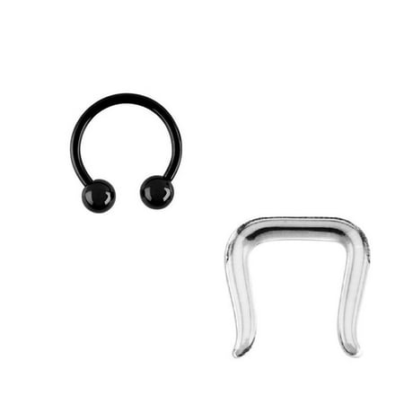 Anodized Barbell - Anodized Circular Barbell Jewelry And Septum Retainer and 14G 3/8