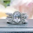 thumbnail image 3 of K-KED Charm Wedding Party Women 925 Silver Filled Ring Cubic Zirconia Delicate Jewelry Sz 6-10-7, 3 of 6