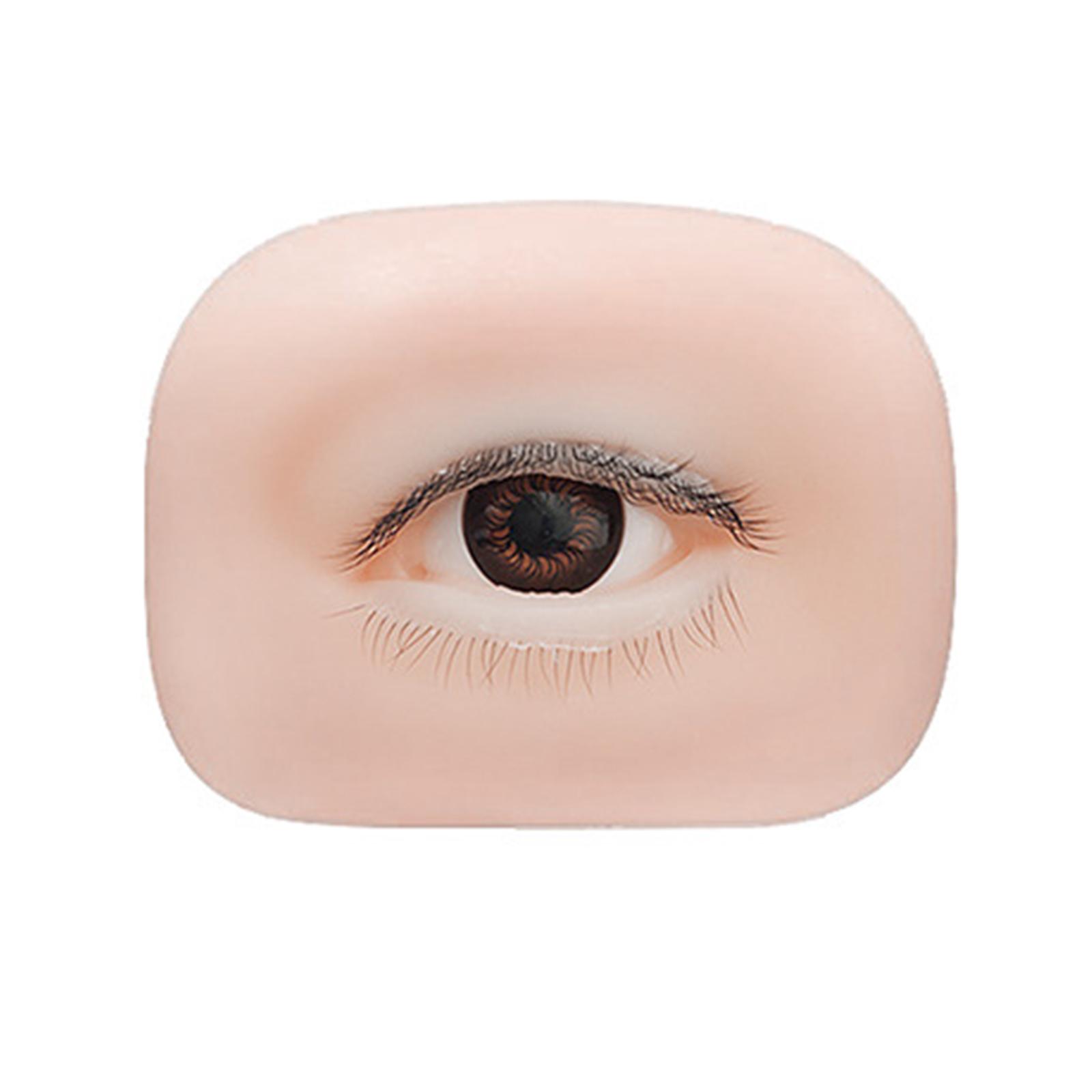 Serenable 5D Silicone Eye Model Practice Three Layer Upper Eyelash Practice Model Professional for Eyelash Extension for Artists Salon Left Eye