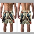thumbnail image 3 of luoweisi Men's Beach Shorts Quick Dry Swim Trunks with Mesh Lining Woodpecker L, 3 of 5
