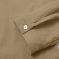 thumbnail image 4 of Ruyang Summer Shirts for Women Fashion Women's Loose Button Solid Lapel Long Sleeves T Shirt Blouse Tops Tunic Tee Shirts for Women, 4 of 9