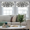 thumbnail image 4 of LALILO Kitchen Curtain Valance Flower Mandala Decorative Round Rod Pocket Window Curtain 52"x 18" Set of 2, 4 of 5