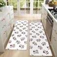 thumbnail image 4 of Kitchen Rugs Sets Of 2,White Cow Happy Pattern Anti Fatigue Kitchen Mat Rugs Non Slip Washable,Decorative Kitchen Floor Mats for Kitchen,Sink,Laundry,17"X47", 4 of 5