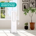 thumbnail image 4 of Hisense 8,000 BTU 11,000 BTU ASHRAE Portable Inverter AC with Heater, White, 350 Sq Ft, AHTP0825UW1W, 4 of 30