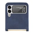 thumbnail image 4 of Dteck Case for Samsung Galaxy Z Flip 3 5G (2021),Shockproof Leather Hybrid PC Slim Card Holder Wallet Back Case Lightweight Cover,Blue, 4 of 9