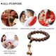 thumbnail image 5 of Pulsera de vidrio de colores, cuentas de Buda, pulseras elásticas de cuentas de meditación de yoga para hombres y mujeres - Marrón, 5 of 5