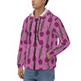 thumbnail image 3 of Kdxio Tulips Flowers Print Men Hoodies Casual Hoodies for Men with Zip Pockets Full Zip Long Sleeve Sweatshirt Sports Hooded Jacket-XX-Large, 3 of 5