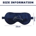thumbnail image 2 of Máscara de ojos de seda de doce constelaciones, forma facial ajustada a la tira de sujeción, correa para la máscara para dormir suave y cómoda (azul marino), 2 of 5
