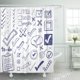 thumbnail image 1 of ABPHQTO Compruebe las marcas de verificación y las casillas de verificación dibujadas en garabatos Doodle Sketch Cortina de ducha 152x180 cm ABPHQTO PKNMT60x72Shower-5265, 1 of 2