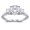 White drill, variant on Three Round Diamond Zircon Rings Classic Appearance Copper Material High Quality Fashion Jewelry Size As Shown
