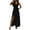 Black, variant on Efsteb Women's Maxi Dresses Summer Spaghetti Strap Wrap V-Neck Formal Dresses Ruched Bridesmaid Wedding Guest Maxi Dress Cocktail Gown (Black,S)