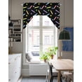 thumbnail image 5 of Cartoon Kitchen Swag Valances for Windows, Cute Colorful Pencil Paw Print Funny Black Swag Valances Curtains for Living Room, Rod Pocket Window Treatments for Bathroom, Bedroom, Cafe, 56"x36", 5 of 6