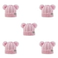 thumbnail image 1 of sweethay Sombrero Fried Twist Multicolor Tejido mixto Sombreros Forro cómodo Gorras Hermoso regalo para niños Rosa Rosado 5Conjunto, 1 of 6