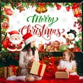 thumbnail image 5 of Mocsicka Merry Christmas Backdrop 6x4 ft Cute Santa Snowman Toys Christmas Banner for Kids Xmas Holiday Party Decorations, 5 of 8