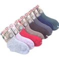 thumbnail image 4 of Lian LifeStyle 6 Pairs Soft, Fantastic, Adorable And  Children's Wool Crew Socks Size 2Y-4Y LLS Girl Random Color, 4 of 4