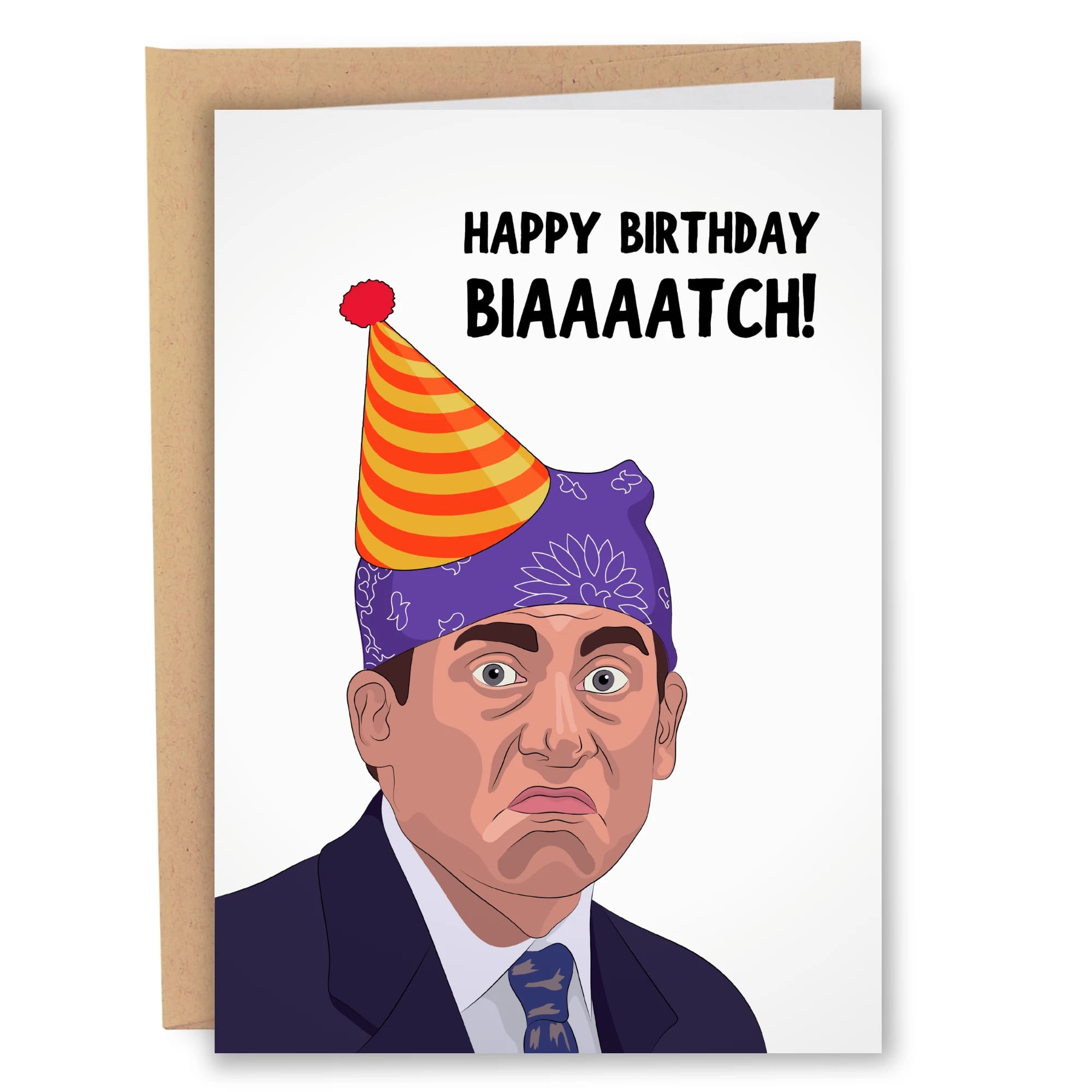 Michael Scott Birthday Card / Happy Birthday Biatch - Sleazy Greetings