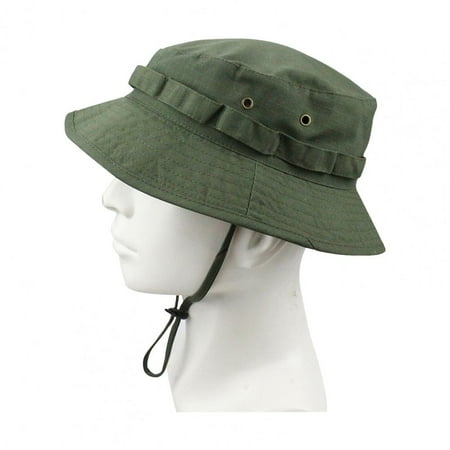Men s Camouflage Boonie Hats 3D Leaves Camo Cap Ghillie Caps Hunter Sniper Hats Fishing Sunshade Hunting Accessories (A)