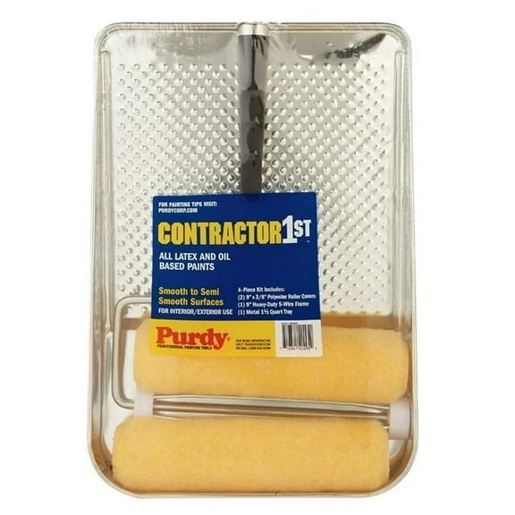 Purdy Contractor 1st 140810200 Roller and Tray Kit, Yellow