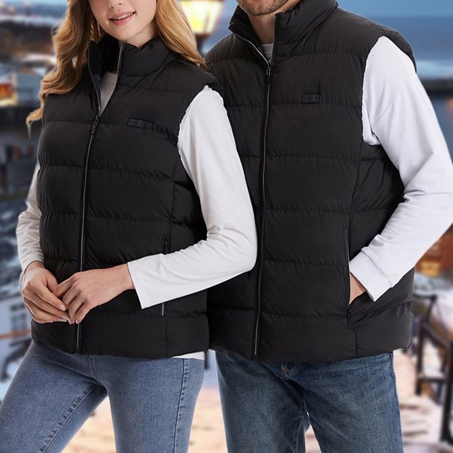 Chaleco calefactable eléctrico unisex chaqueta calefactora ligera de invierno para mujeres y hombres