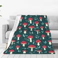 thumbnail image 1 of Balery Amanita Mushroom Manta de Felpa Suave y Acogedora – Cobija de Franela Aterciopelada para Cama, Lavable y Cálida para Sofá, Mascotas, Transpirable-80"x60", 1 of 7