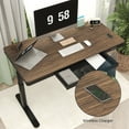 thumbnail image 5 of FLEXISPOT Q8 55"x28" Wireless Charging Dual Motors Standing Desk with Drawers, Dark Bamboo Top Height Adjustable Desk with Cable Management Tray, 5 of 9