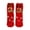 Red8, variant on Arlun 1 Pair Lined Medium Tube Socks for Women Fuzzy Cozy Soft House Mid-Calf Socks Cute Snowman Reindeer Santa Graphic Design Grippers Slipper Socks for Christmas White3 One Size
