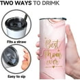 thumbnail image 3 of Mama Mom Tumbler with Lid and Straw, Best Mom Ever, Mom Mama Water Tumbler Cup Mug Vacuum Insulated Tumbler,Mothers Day Birthday New Mom Mama Gifts For Women, 3 of 6