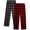 Black Grey/Red Plaid, variant on Boys Pajama Pants Warm Fleece Sleep and Lounge Bottoms 2 Pack with Stretch Waist