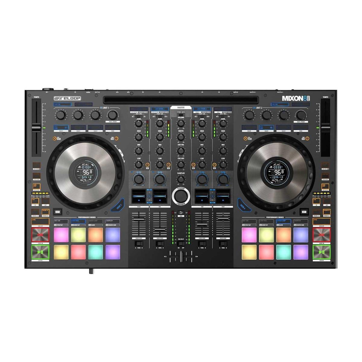 Reloop AMS-MIXON-8-PRO 4-Channel Hybrid DJ Controller with Carry Bag Package