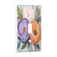 thumbnail image 2 of Yayeee Toggle Light Switch Wall Plate 1-Gang 4.5"x2.7" Home Decorative Outlet Cover, Bright Flowers, 2 of 7