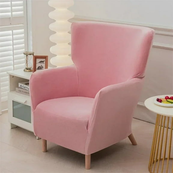 AIGIA Soft Velvet Armchair Slipcover Accent Chair Covers with Arms High Back Single Armchair Cover Furniture Protector