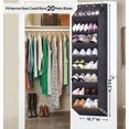 thumbnail image 2 of Organizador de zapatos SLEEPING LAMB de 8 niveles para colgar sobre la puerta, negro, 2 of 7