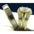 thumbnail image 2 of TAAPSEE JEWELS Engagement Wedding Ring Set CZ 14K White Gold Finish His & Hers, 2 of 5