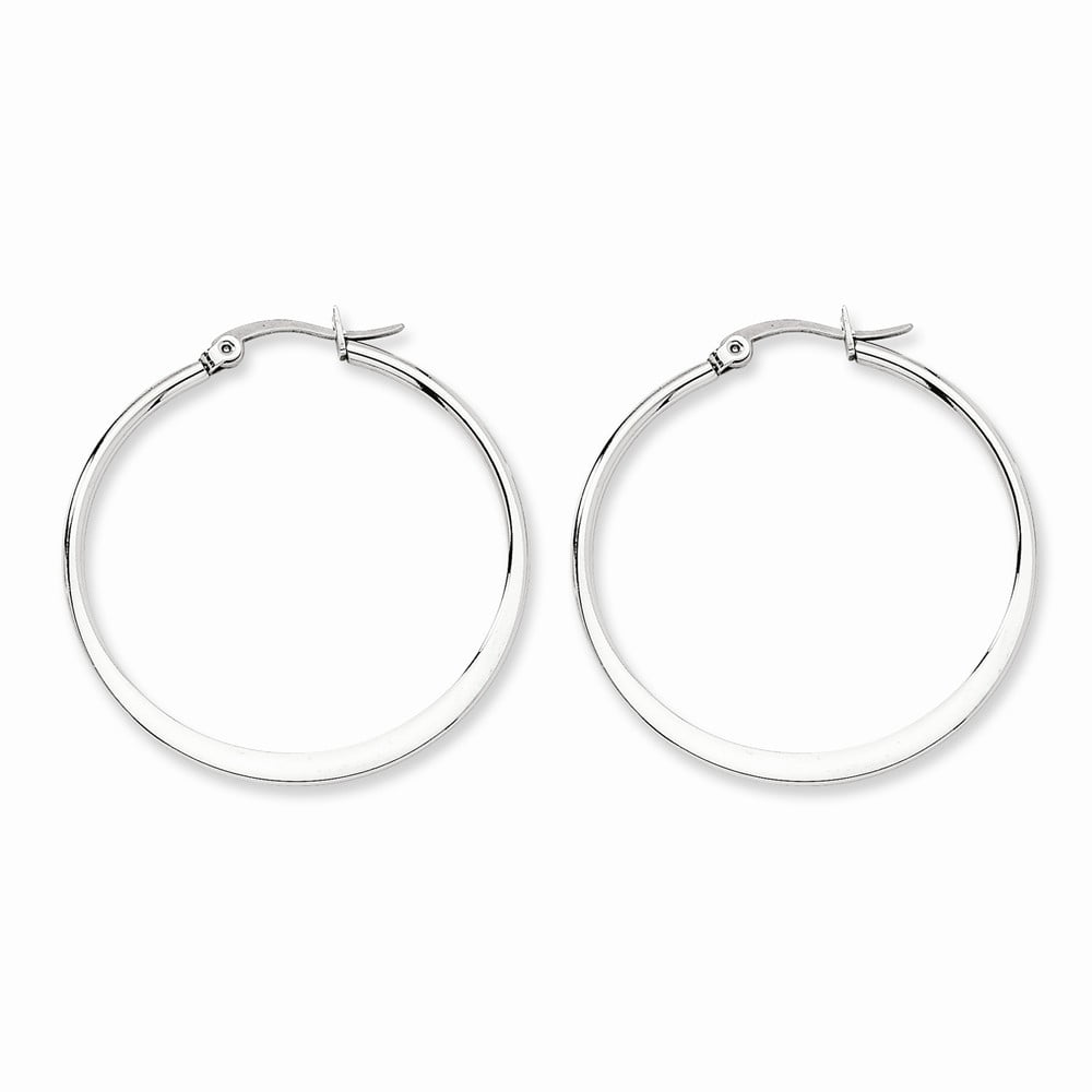 Big Gold Hoop Earrings,Large Gold Hoop Earrings For Women,Sterling Silver Hoop Earrings for Women(Silver,40mm