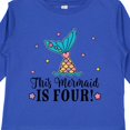 thumbnail image 4 of Inktastic 4th Birthday Mermaid Tail Girls Girls Long Sleeve Toddler T-Shirt, 4 of 5