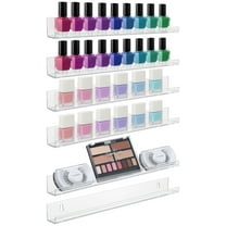 Sorbus Acrylic Wall Ledge Floating Shelf Nail Polish Rack Organizer- 6 Pack